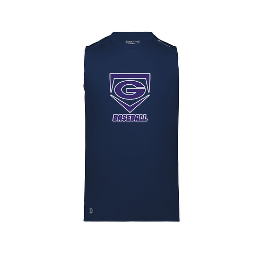 [222593.065.S-LOGO1] Men's CoolDry TankTop (Adult S, Navy, Logo 1)