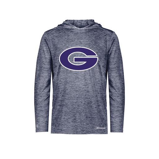 [FOLHCGNV-YS-LOGO2] Decker Youth Charge Hoodie (Youth S, Navy, Logo 2)