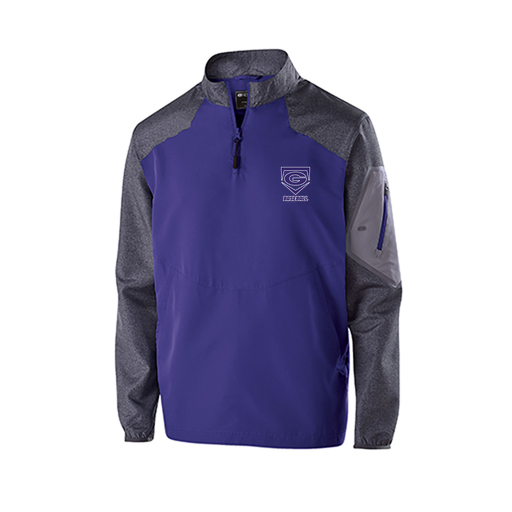 [229155.H68.XS-LOGO1] Men's Raider LS Pullover (Adult XS, Purple, Logo 1)